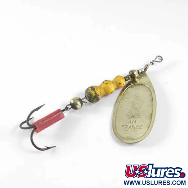 Mepps Aglia 4 Spinner, Messing, 9g, gepunktete Perlen, #1347