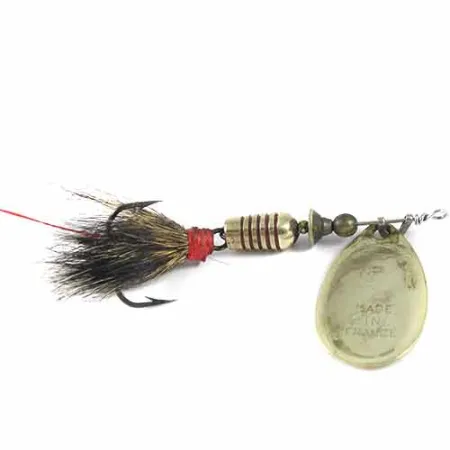 Mepps Aglia 3 dressed Spinner, Messing, 7,3g, Eichhörnchenhaar, #1349