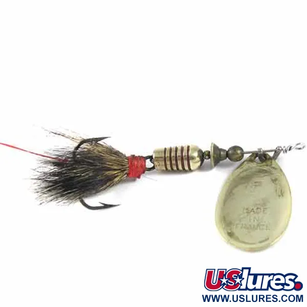 Mepps Aglia 3 dressed Spinner, Messing, 7,3g, Eichhörnchenhaar, #1349