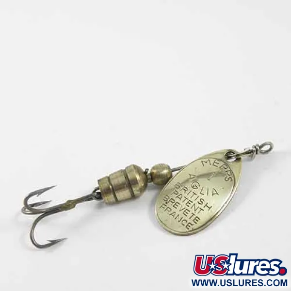 Mepps Aglia 1 Spinner, Messing, 3.5g, Klassisches Blatt, #1357