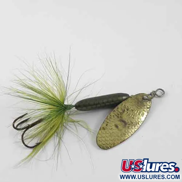 Worden’s Original Rooster Tail 4 Spinner, Messing/Grün, 8g, #1391