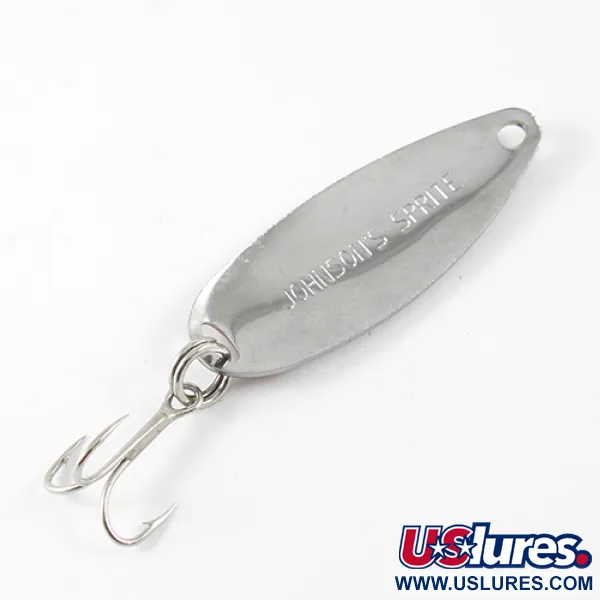 Johnson Sprite Blinker, Nickel / Rot, 7g, Vintage, #1425