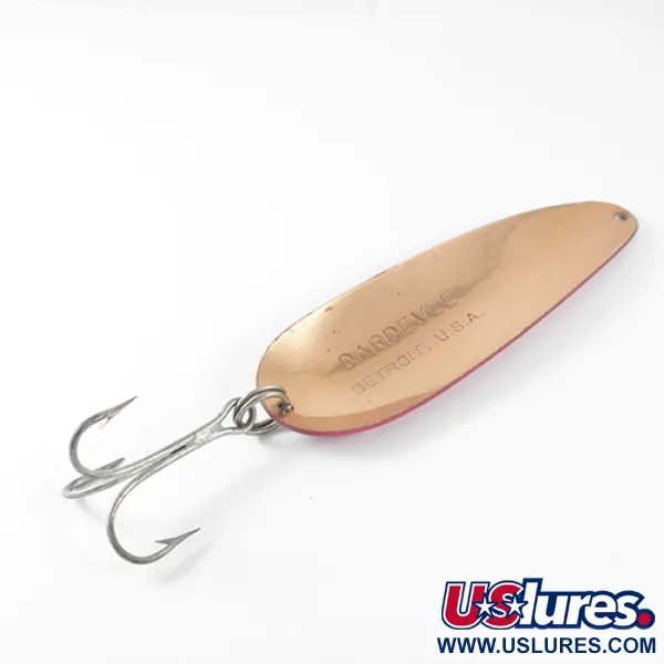 Eppinger Dardevle Blinker, Rot/Weiß/Kupfer, 28g, Kupferrücken, #1472