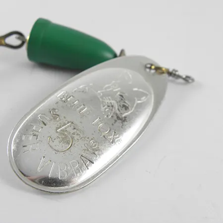Blue Fox Super Vibrax 5 Spinner, Nickel/Grün, 13g, Glockenkörper, #1505