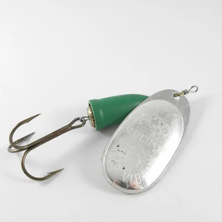 Blue Fox Super Vibrax 6 Spinner, Nickel / Grün, 18g, Messinggetriebe, #1506