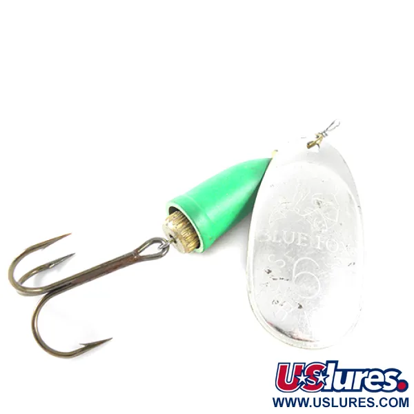 Blue Fox Super Vibrax 6 Spinner, Nickel / Grün, 18g, Messinggetriebe, #1506