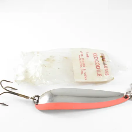 Luhr Jensen Krocodile Blinker, Nickel/Rot, 28g, Fernwurf-Form, #1509