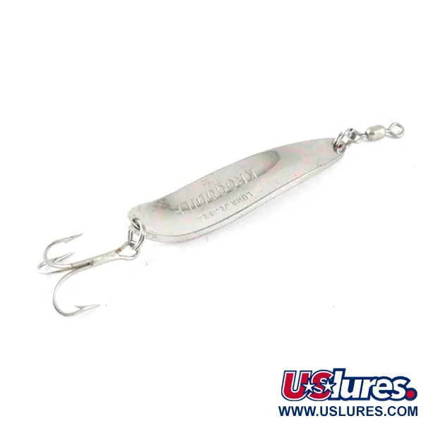 Luhr Jensen Krocodile Blinker, Nickel/Orange, 21g, Wirbel, #1517