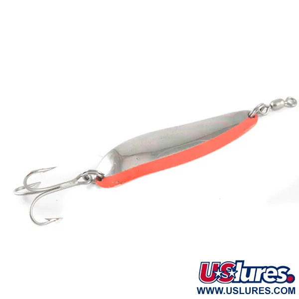 Luhr Jensen Krocodile Blinker, Nickel/Orange, 21g, Wirbel, #1517
