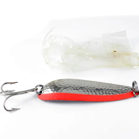 Luhr Jensen Krocodile Blinker, Nickel/Orange, 28g, Hammerschlag, #1531