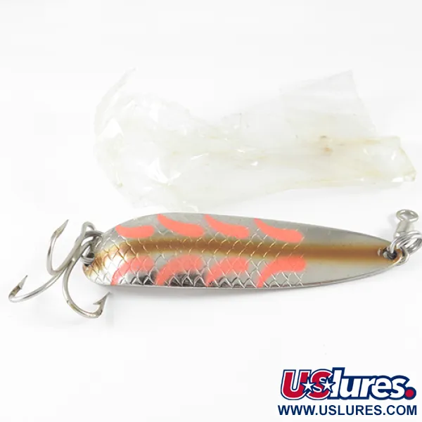 Luhr Jensen Krocodile Blinker, Nickel / Rot, 28g, Weitwurf, #1533