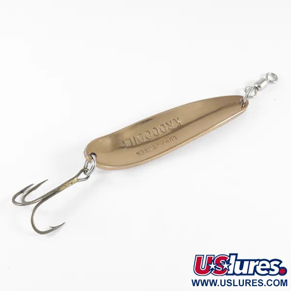 Luhr Jensen Krocodile Blinker, Kupfer/Rot, 21g, Hammerschlag, #1535