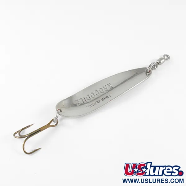 Luhr Jensen Krocodile Blinker, Nickel Gehämmert / Rot, 14g, #1537