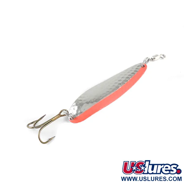 Luhr Jensen Krocodile Blinker, Nickel Gehämmert / Rot, 14g, #1537