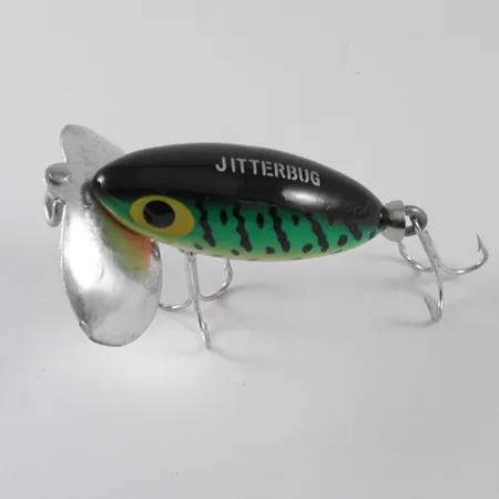 Fred Arbogast Jitterbug Oberflächenköder, Fire Tiger, 7g, Metall, #1570