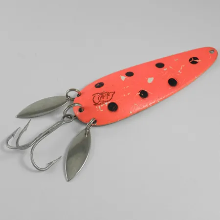 Eppinger Dardevle Klicker Blinker, Fluo Orange/Nickel, 28g, Doppelblatt, #1599