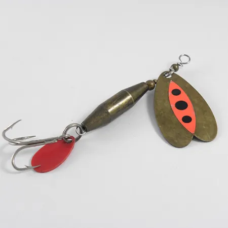 Luhr Jensen Les Davis Bolo Spinner, Messing / Orange, 10g, #1608