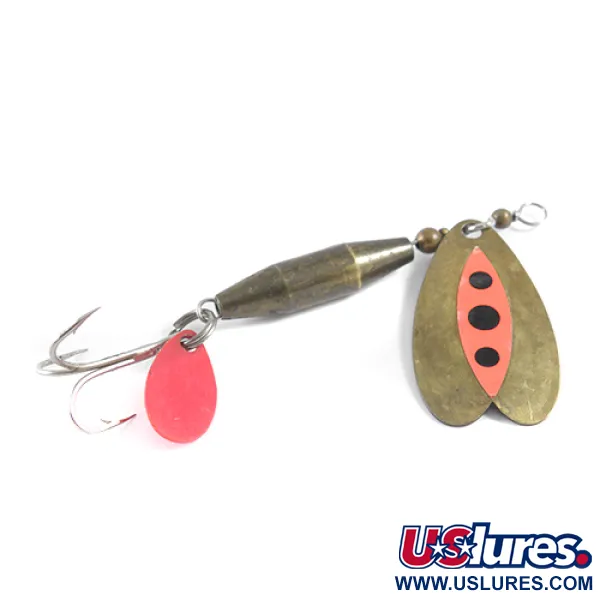 Luhr Jensen Les Davis Bolo Spinner, Messing / Orange, 10g, #1608