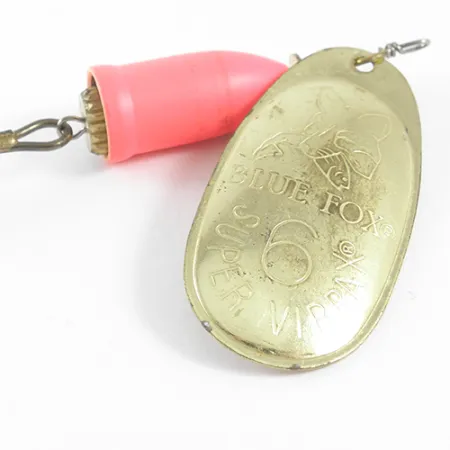 Blue Fox Super Vibrax 6 Spinner, Messing/Orange, 18g, #1618