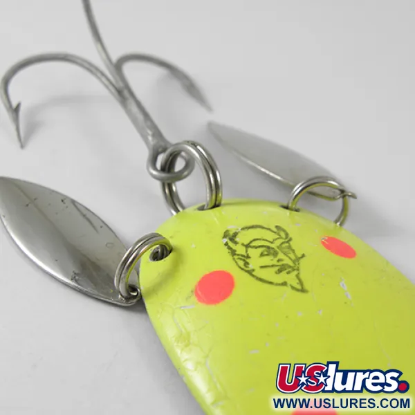 Eppinger Dardevle Klicker Blinker, Fluorgelb/Rot/Nickel, 28g, #1660