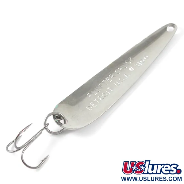 Dardevle Flutter-Chuck Schlepplöffel, Nickel/Rot, 8g, Vintage, #1665