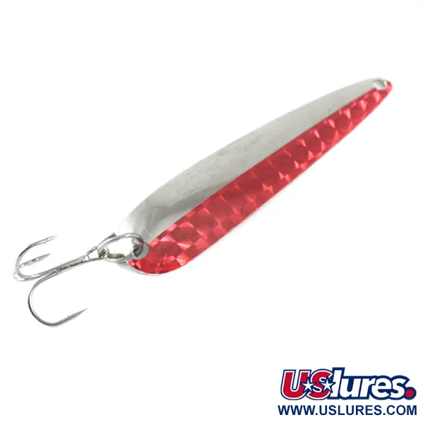 Dardevle Flutter-Chuck Schlepplöffel, Nickel/Rot, 8g, Vintage, #1665
