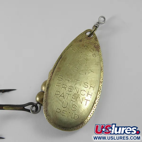 Mepps Aglia 5 Spinner, Messing, 14g, Patentblatt, #1719