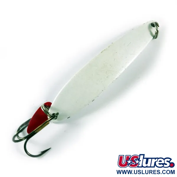 Bay de Noc Swedish Pimple Pilker, Perlweiß, 21g, Lockflosse, #1728