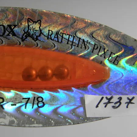 Blue Fox Rattlin Pixee Blinker, Rainbow/Fluor. Orange, 25g, #1737