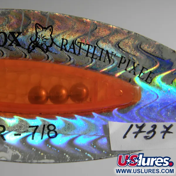 Blue Fox Rattlin Pixee Blinker, Rainbow/Fluor. Orange, 25g, #1737