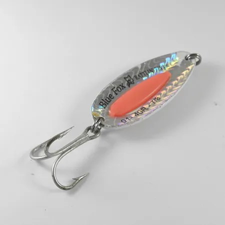 Blue Fox Rattlin Pixee Blinker, Rainbow Nickel/Orange, 25g, #1738