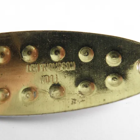 Len Thompson #11 Blinker, Rot/Weiß/Messing, 14g, Hammerschlag, #1747