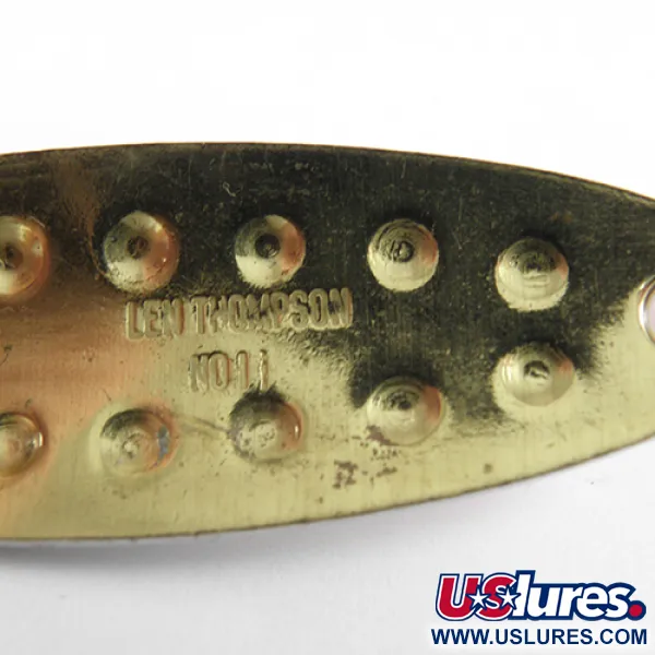 Len Thompson #11 Blinker, Rot/Weiß/Messing, 14g, Hammerschlag, #1747