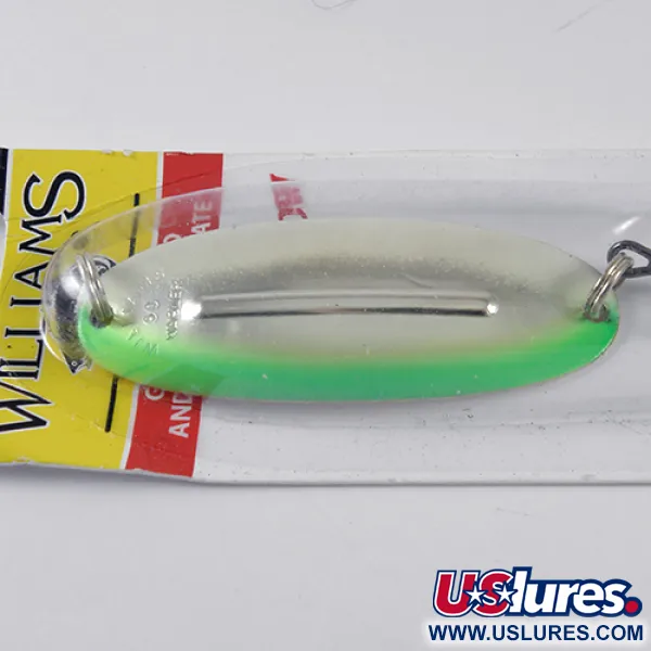 Williams Wabler W50 Glow Blinker, Silber/Grün, 14g, Leuchteffekt, #1766