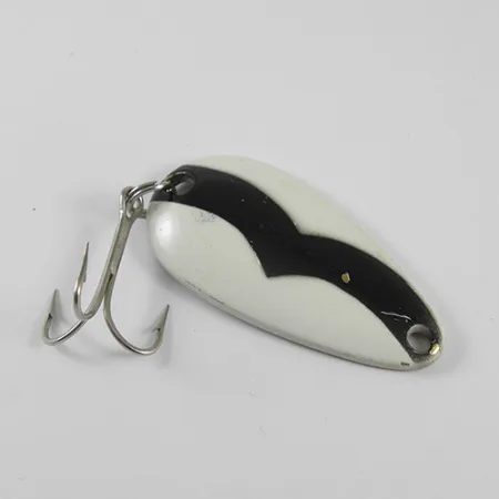 Balo 3 Blinker, Schwarz / Weiß / Messing, 14g, Wellenmuster, #1771