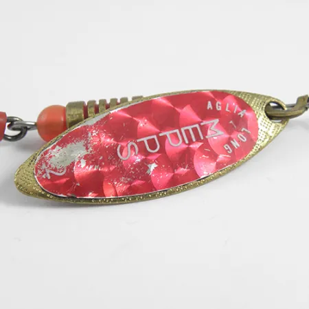 Mepps Aglia Long 2 Rainbo Spinner, Rot/Messing, 7,4g, Rainbo, #1786