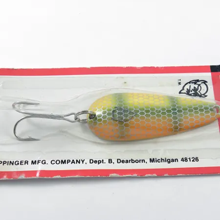 Eppinger Dardevle Imp Blinker, Gelb/Grün/Orange, 11g, Schuppen, #1807