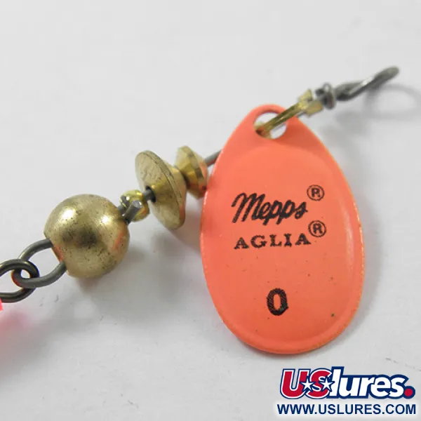 Mepps Aglia 0 Spinner, Fluoreszierend Orange, 2,5g, Kegelrotation, #1810
