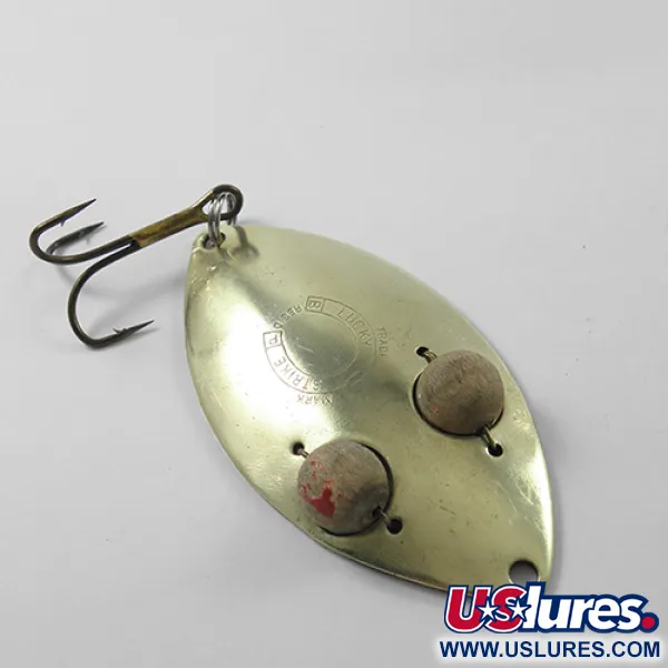 Lucky Strike Gold Red Flash Blinker, Messing, 21g, Holzaugen, #1840