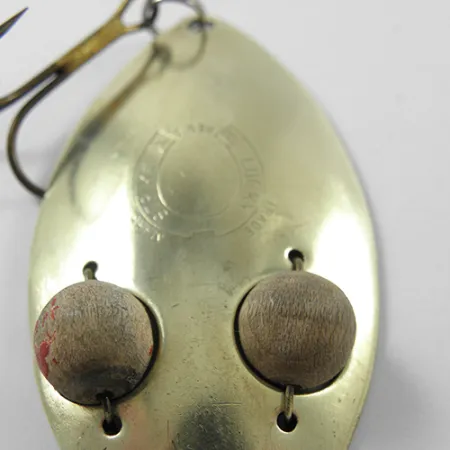 Lucky Strike Gold Red Flash Blinker, Messing, 21g, Holzaugen, #1840