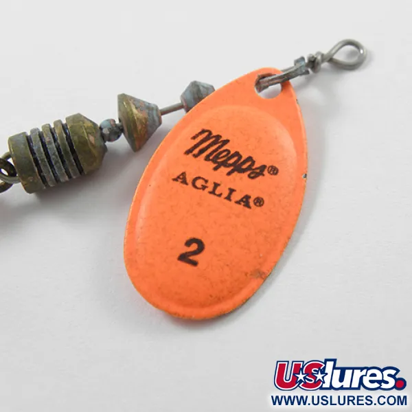Mepps Aglia 2 Spinner, Fluorescent Orange, 4.5g, Bisspunkt, #1842