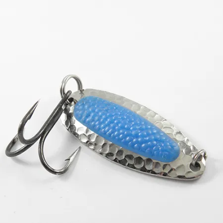 Blue Fox Pixee Blinker, Nickel / Blau, 14g, Hammerschlag, #1858