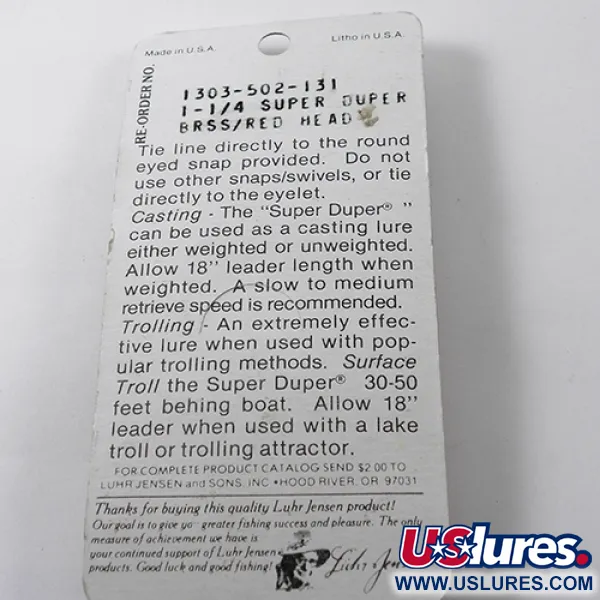 Luhr Jensen Super-Duper 502 Blinker, Gold / Rot, 2,5g, #1878