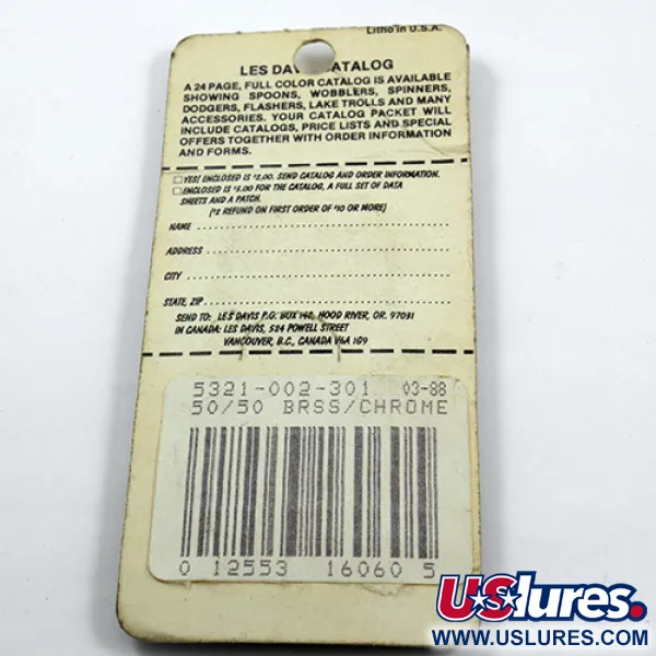 Les Davis Canadian Wonder Blinker, Nickel/Gold, 7g, 50/50 Optik, #1884