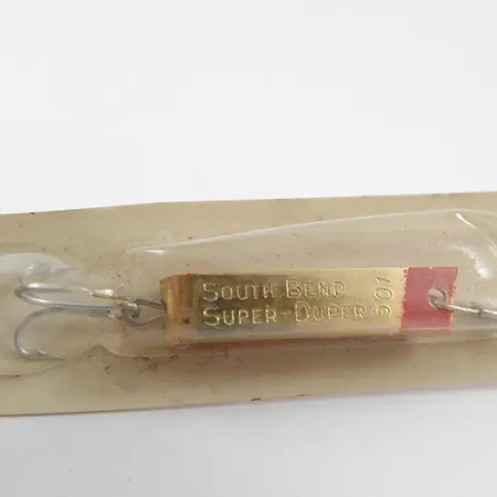 South Bend Super-Duper 501 Blinker, Gold/Rot, 2.3g, Vintage, #1889