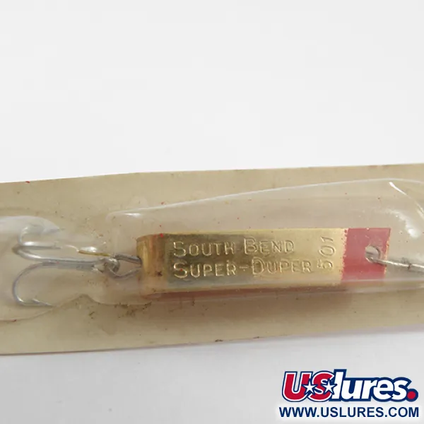 South Bend Super-Duper 501 Blinker, Gold/Rot, 2.3g, Vintage, #1889