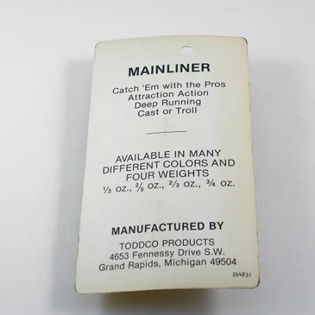 TODDCO Mainliner Blinker, Glow, 11g, Tiefläufer, #1892