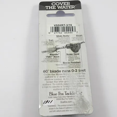 Blue Fox Vibrax Shallow Spinner, Rainbow, 8g, Flachläufer, #1911