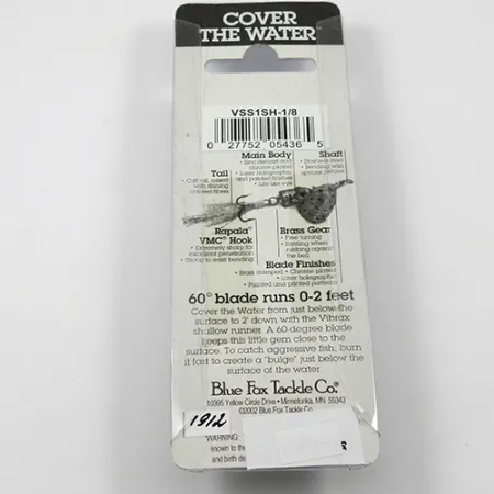 Blue Fox Vibrax Shallow Spinner, Regenbogen, 5g, Flachläufer, #1912