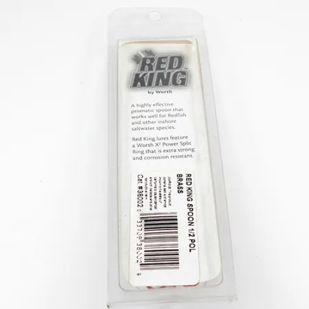 Worth Red King Spoon Blinker, Messing gehämmert, 17g, Salzwasser, #1941